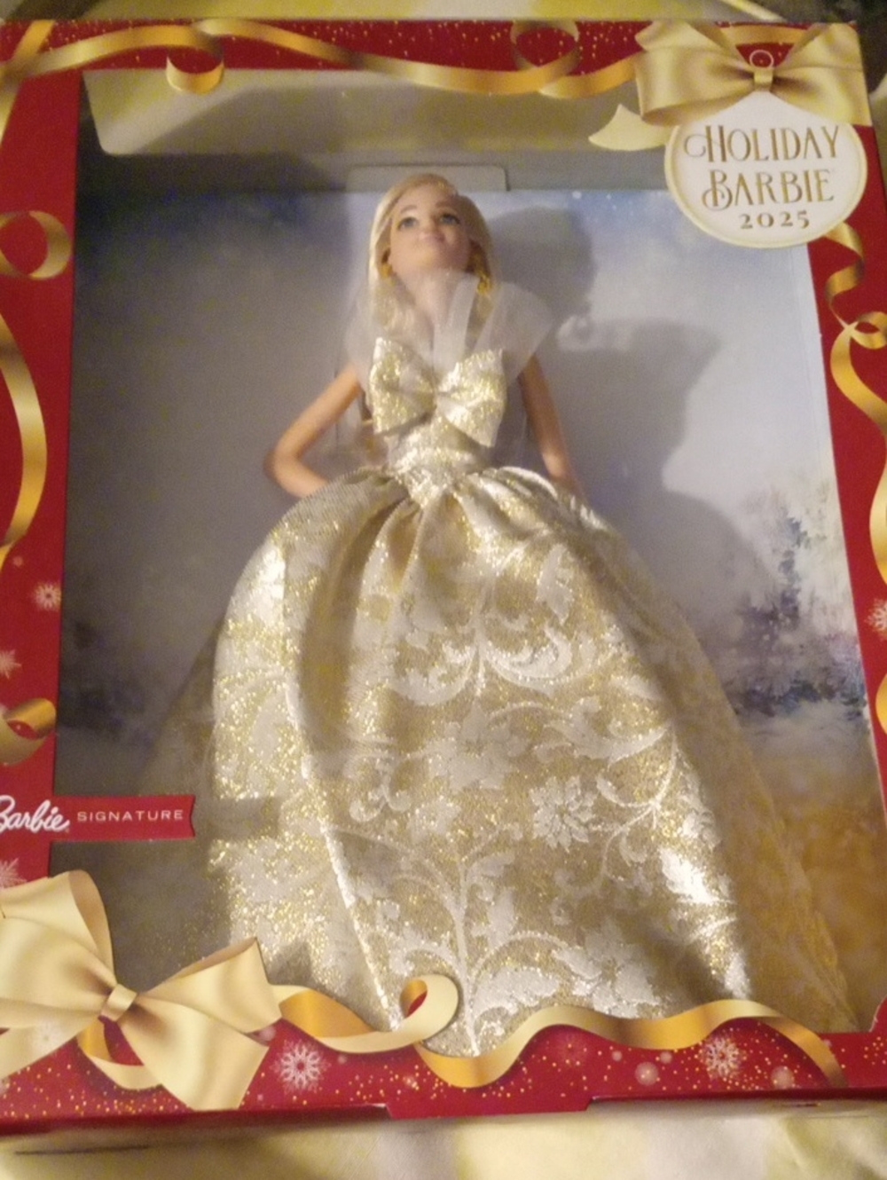 Barbie Gold & White Holiday Doll